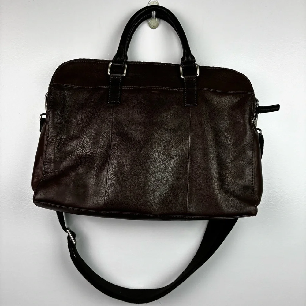 Fossil Mercer Leather Laptop Messenger Briefcase Bag